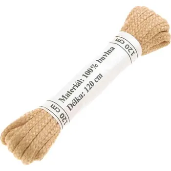 Tkaničky do bot Tkaničky béžové kulaté 2ks (kulaté bavlněné tkané tkaničky do bot)