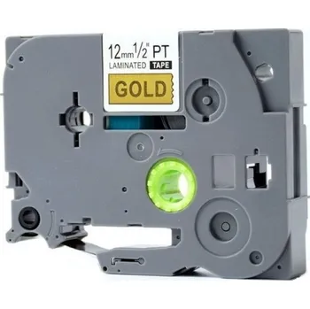 Pásek do tiskárny Alternativní páska Brother TZ-831 / TZe-831, 12mm x 8m, černý tisk / zlatý podklad