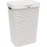 Bílý plastový koš na prádlo 55 l Country - Rotho ID_1462708