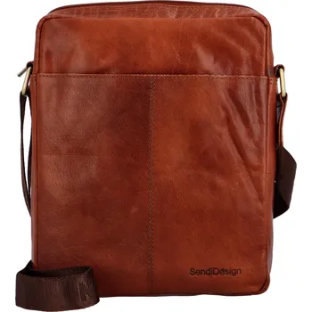 Pánská kožená taška přes rameno hnědá - SendiDesign McGord hnědá