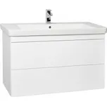 Krajcar PLX-PUSH koupelnová skříňka s umyvadlem 105 x 65 x 46 cm bílá PLX105.1.1