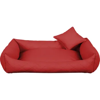 Pelíšek pro psa LUXDIAMOND obdélníkový pelech pro psa, červený - 55 cm x 45 cm