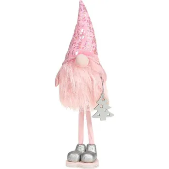 Vánoční dekorace TifanTEX Vánoční skřítek růžový 29 cm