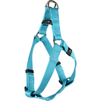 Postroj pro psa FLAMINGO Ziggi Step&Go postroj (S) 25-45x1,5cm - tyrkysový