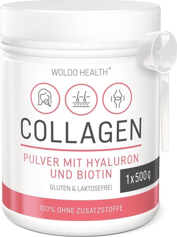 WoldoHealth® Kolagen s kyselinou hyaluronovou 500 g