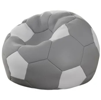 Sedací pytel Sedací vak Sylwin 60 x 95 cm 500 l ekokůže, šedý/bílý