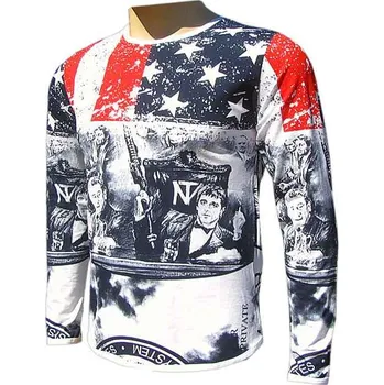 Pánské tričko Tričko dlouhý rukáv USA Private zn. REDWAY (pánské elastické tričko zvýrazňující postavu)