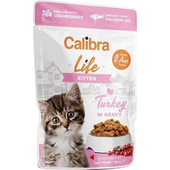Krmivo pro kočku Calibra Cat Life kapsička Kitten Turkey in Gravy SET 28x 85 g