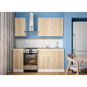 Kuchyňská linka Nábytek Pyramida, s.r.o. Kuchyně NUEVA A 140 bílá/dub sonoma