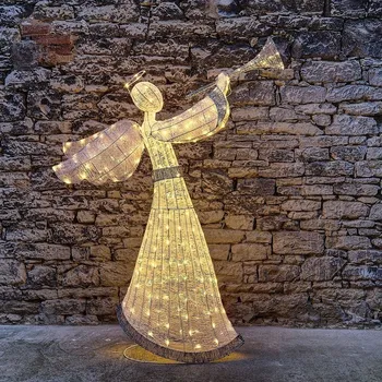 Vánoční světelná dekorace Decoled Anděl 200 LED teplá bílá