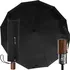 Deštník Skládací deštník 105 cm černý/dřevěná rukojeť