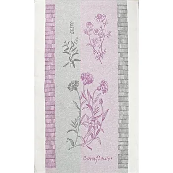 Utěrka Snový svět Chrpa v růžovém - lněná utěrka