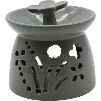 Aroma lampa Home Elements Aromalampa - Šedé květinky