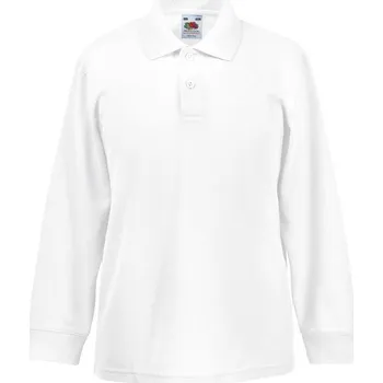 Chlapecké tričko Fruit of the Loom Dětská polokošile Fruit of the Loom s dlouhými rukávy Bílá 152 (11-12)