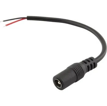 LED páska LED konektor pro napájení s konektorem DC 5,5 x 2,1mm, 1x zásuvka, 15cm černý