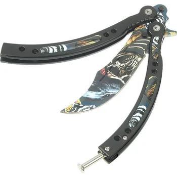 Nůž Motýlek Lebka s pouzdrem (Motýlek nožík)