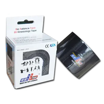 Tejpovací páska Kineziologický tejp BB Tape z hedvábí Barva: černá