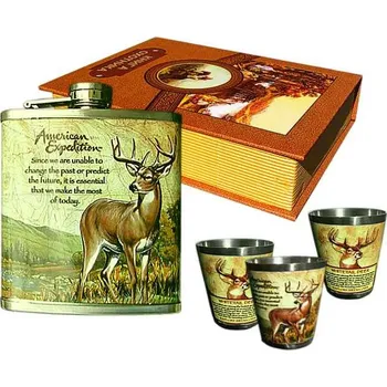 Placatka Placatka Jelen kazeta kniha se 3 panáky (dárkové balení)