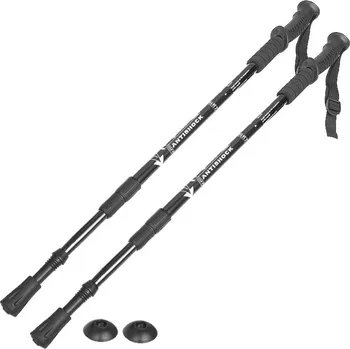 Trekingová hůl TifanTEX Trekingové hole AntiShock černé