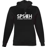 Dámská mikina s kapucí s potiskem Dámská mikina s kapucí s logem SPŠCH černá dámské