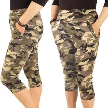 Dámské legíny Army Krátké legíny s vysokým pasem tactical (Krátké legíny s vysokým pasem tactical)