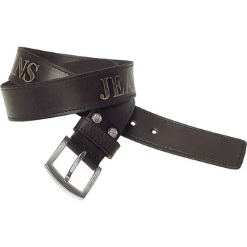 Opasek TifanTEX Kožený pásek Jeans černý 115 cm