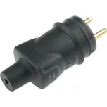 Vidlice gumová přímá IP44 černá 50445