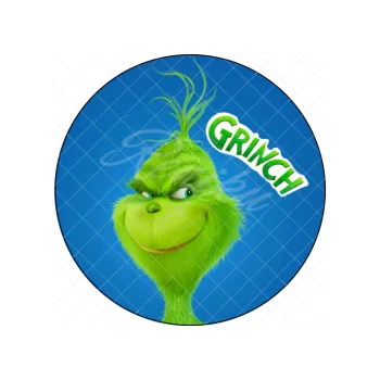 Jedlá dekorace na dort GRINCH modrý, VARIANTA Jedlý papír 1626