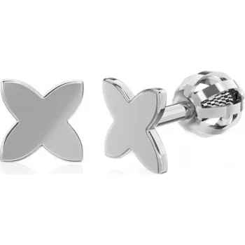 Náušnice Couple, Minimalistické náušnice IDOL Star, bílé zlato, 6680578-0-0-0