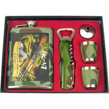 Placatka Placatka s pohárky AK47 (CCCP a Ruské suvenýry Kalašnikov ak 47)