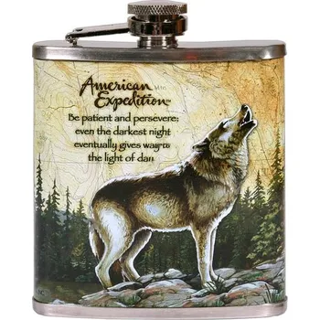 Plácatka Vlk 0,18L (Placatka na alkohol s vlkem)