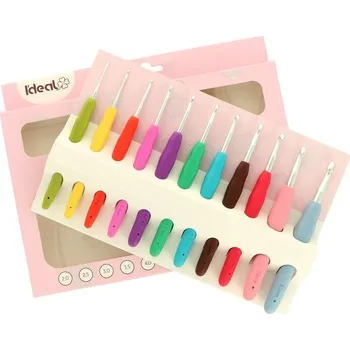 Jehlice Sada háčků s barevnou ručkou 11ks