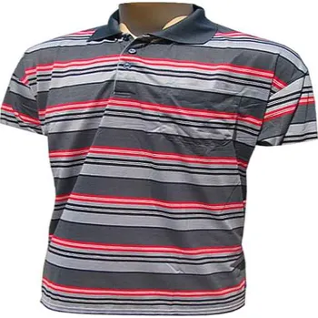 Pánské tričko HenXing Maxi pánská nadrozměrná polokošile šedočervená