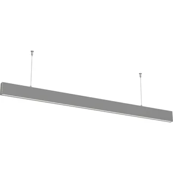 Optonica LED lineární závěsné svítidlo nepropojitelné 50W stříbrné, Neutrální bílá