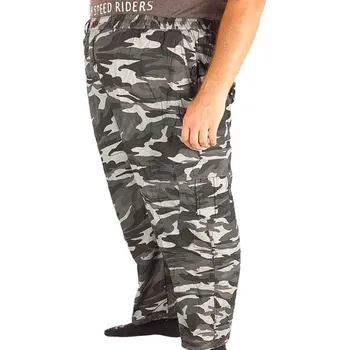 Pánské kalhoty Maskáčové kalhoty nadměrná velikost HX829 khaki (Pánské maskáče nadrozměrné velikosti pro muže)