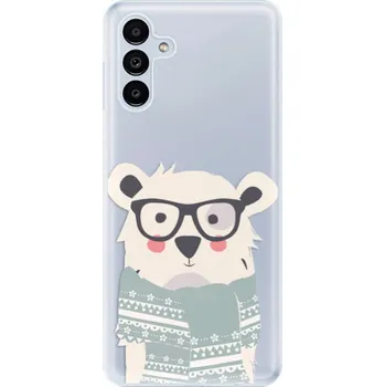 Pouzdro na mobilní telefon Odolné silikonové pouzdro iSaprio - Bear with Scarf - Samsung Galaxy A13 5G
