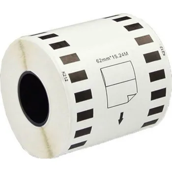 Pásek do tiskárny Alternativní etikety Brother DK-22212, 62mm x 15,24m, bilá filmová role