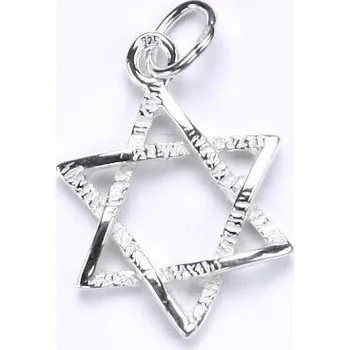 Přívěsek Zlatý přívěsek, Davidova hvězda, bílé zlato,přívěšek ze zlata, P 743