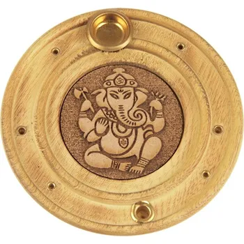 Vonná tyčinka Stojánek na vonné tyčinky talířek relief Ganesh 10 cm