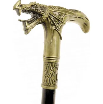 vycházková hůl s mečem drak malý (ozdobná vycházková, dekorační hůl)