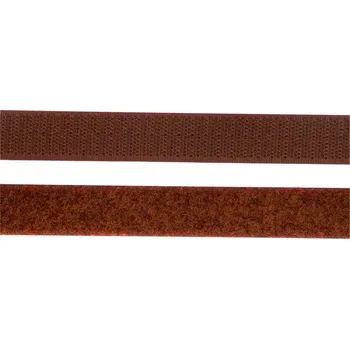 Pro Háčkování Suchý zip, 20 mm, komplet oříškově hnědá