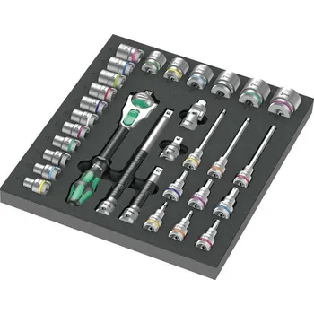 WERA Ráčnová sada Zyklop 1/2" 8000 C typ 9722 v pěnové vložce Set 1, 31ks