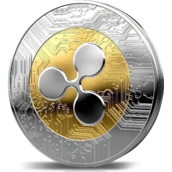 Sběratelství Ripple Coin mince Stříbrno zlatá