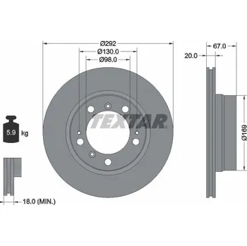 Brzdový kotouč Brzdový kotouč TEXTAR 92088903