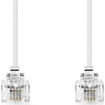 Video kabel Nedis Kabel telefonní plochý, zástrčka RJ11, 2 m