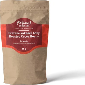 Čokoláda Míšina čokoláda Bio pražené kakaové boby z Tanzanie 65 g