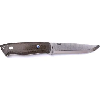 lovecký nůž Brisa Trapper 115 Elmax Scandi Green Micarta Sheath Bushcraft 115