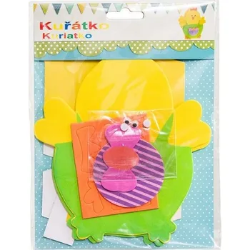 Velikonoční dekorace Kuřátko z pěnovky - košíček na vajíčko - SFL03