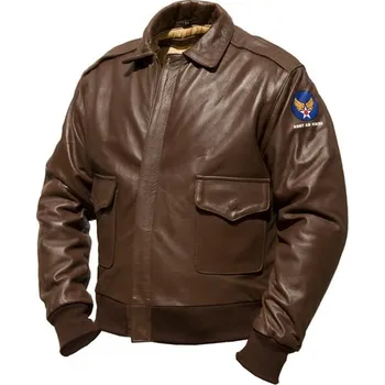 Moto bunda Kožená letecká Usa A-2 Hnědá - 3Xl
