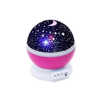 Lampička Lampička s projekcí noční oblohy, Star Master Barva: Růžová